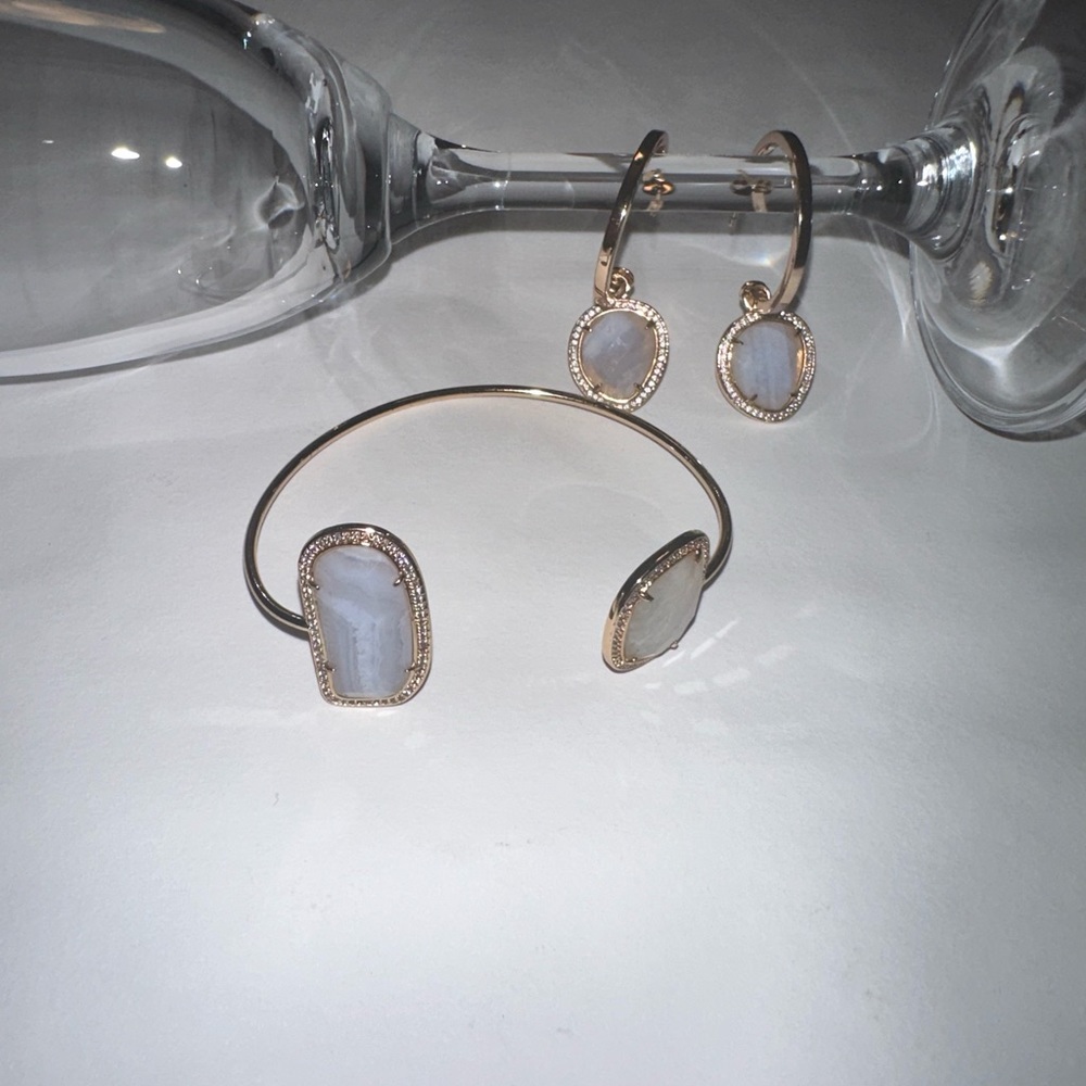 Matching bracelet and earring set